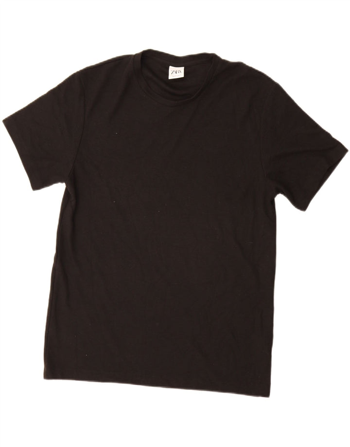 ZARA Homme T-Shirt Top Large Noir Polyester