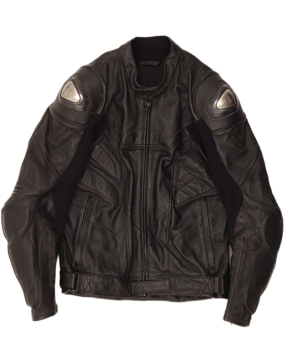 DAINESE Veste de course en cuir graphique pour hommes IT 50 Large cuir noir