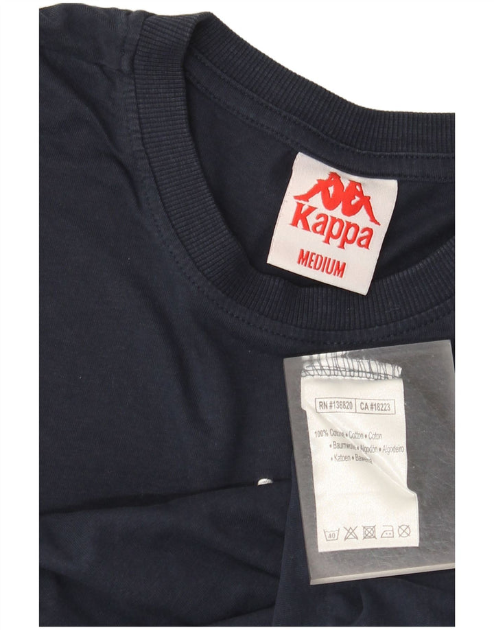 Kappa Haut Homme Manches Longues Bleu Marine Moyen Coton