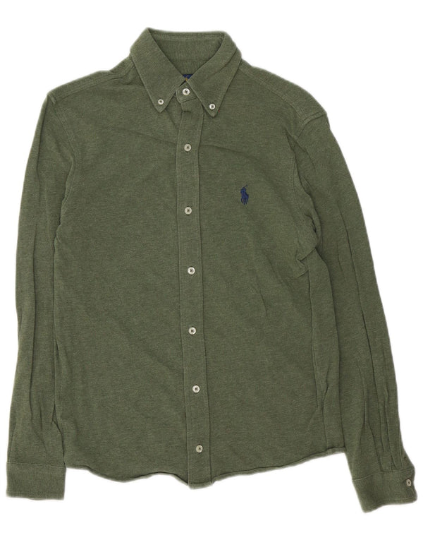 Ralph Lauren Chemise en maille poids plume XS en coton vert pour homme