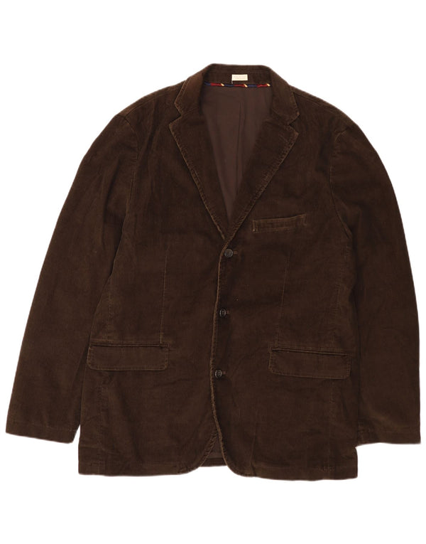 J. CREW Veste blazer en velours côtelé à 3 boutons pour homme UK 40 Grand coton marron