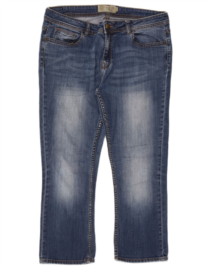 FAT FACE Jean Capri Femme UK 14 Large W32 L23 Bleu