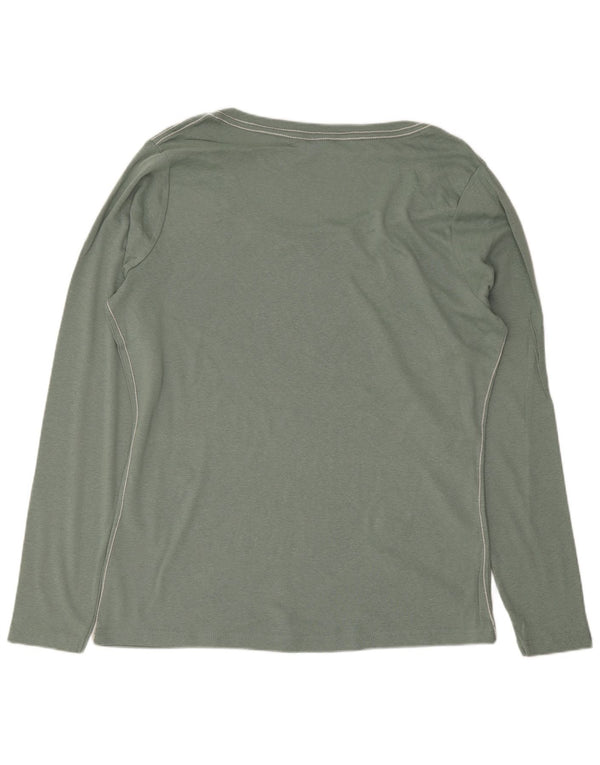 Kangaroos Top Femme Manches Longues UK 18/20 XL Vert Coton