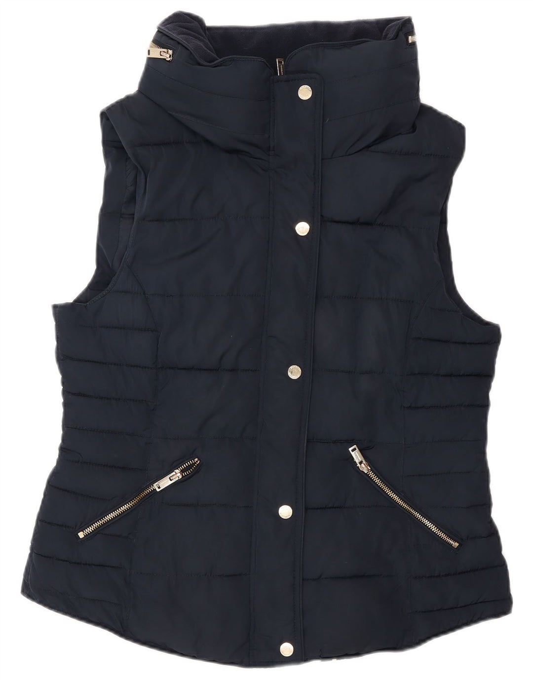 Monsoon Gilet rembourré pour femme UK 14 Medium Bleu marine Polyester