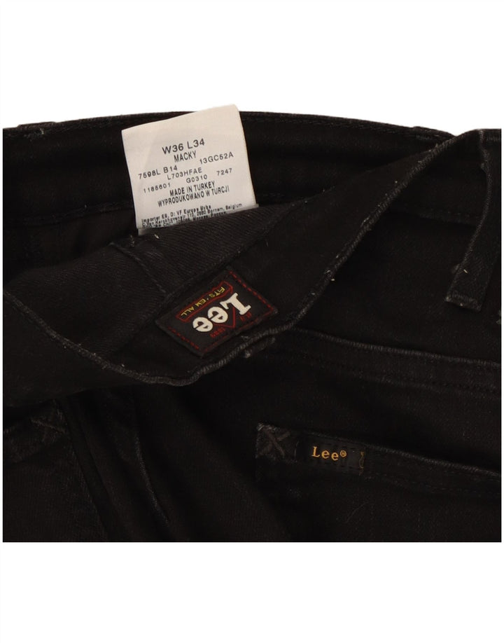 LEE Jean Droit Macky Homme W36 L27 Noir Coton