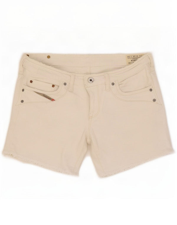 Diesel Womens Kycut Denim Shorts W29 Medium White Cotton