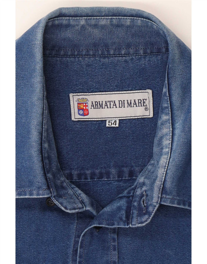 Armata Di Mare Chemise en Jean Homme IT 54 XL Bleu