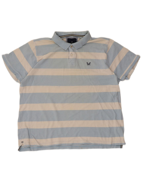 Crew Clothing Polo Homme 2XL Bleu Rayé Coton