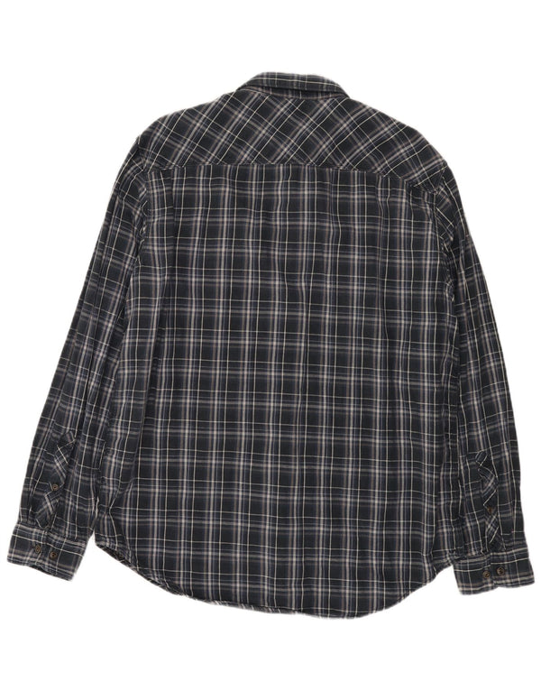 Chemise en flanelle Timberland pour hommes, coupe ajustée, XL, à carreaux bleu marine, coton