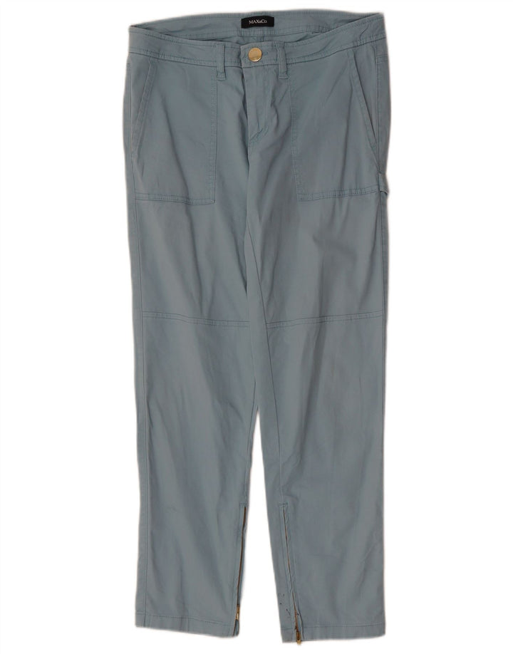 MAX & CO. Pantalon Chino Droit Femme W30 L26 Bleu