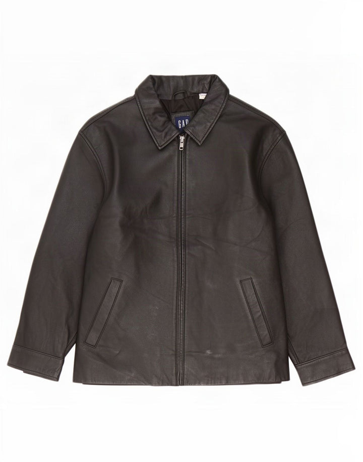 Veste en cuir Gap Garçon 13-14 ans Noir
