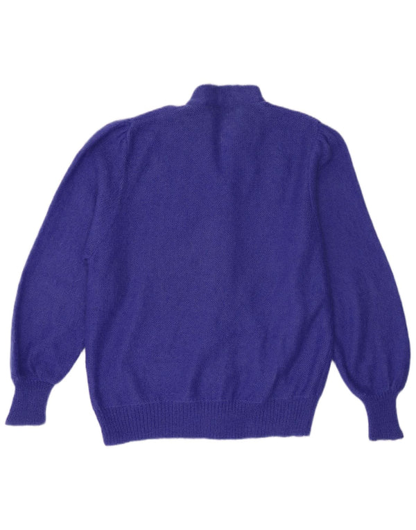 vintage Femme Cardigan Pull UK 18 XL Violet Floral