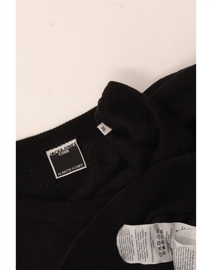 JACK & JONES Sweat-Shirt Homme XL Noir Coton