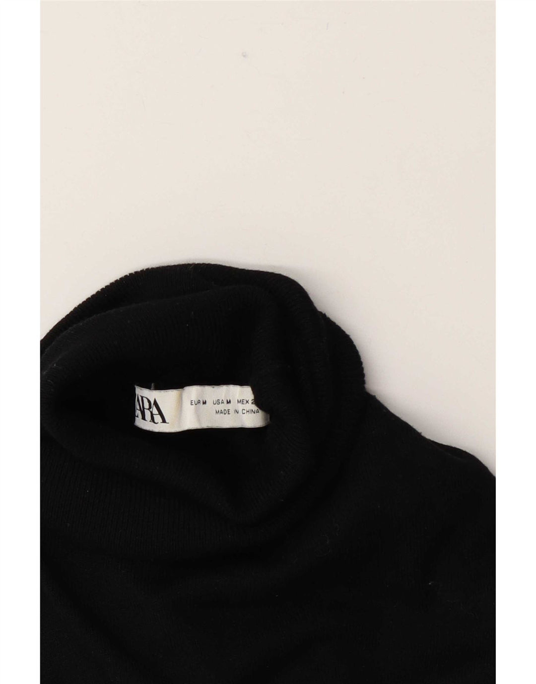 Zara Pull col roulé pour femme UK 12 Noir moyen