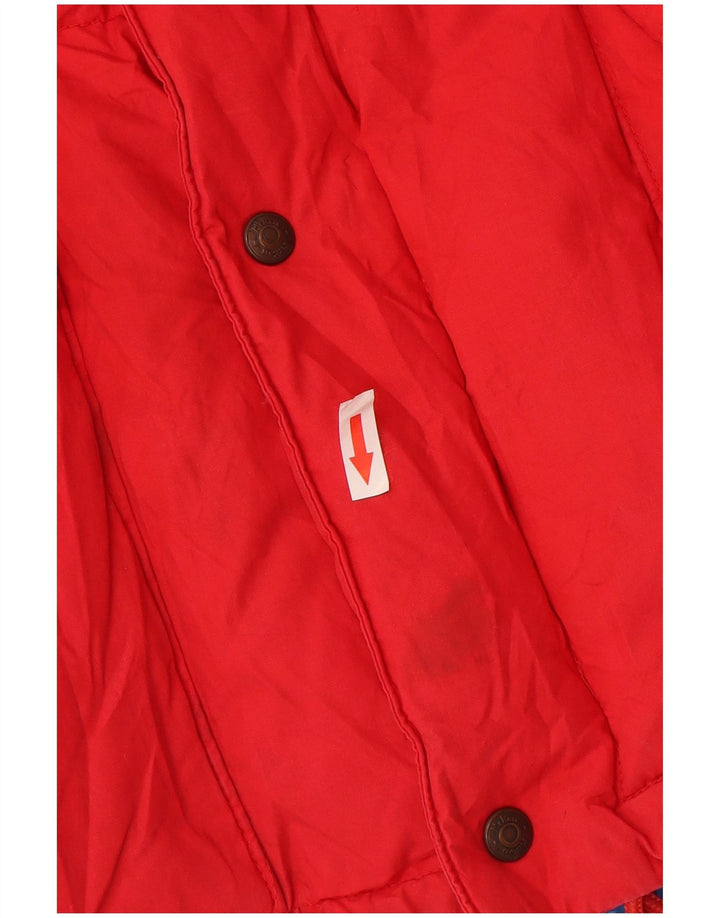 MC Ross Veste matelassée à capuche pour homme UK 36 Small Rouge Coton