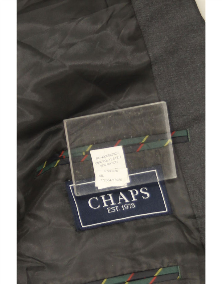 Chaps Veste Blazer 2 Boutons Homme UK 48 4XL Gris Polyester