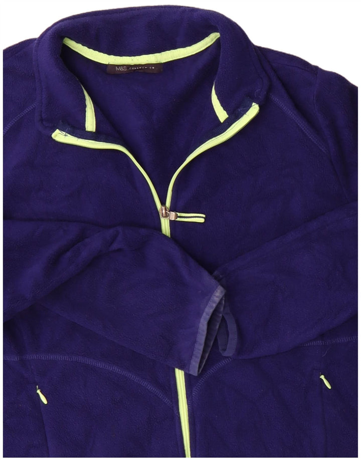Marks & Spencer Veste polaire pour femme UK 20 2XL Violet Polyester