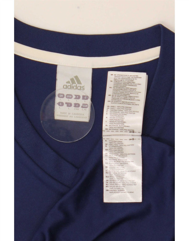 Adidas T-Shirt Homme Haut Large Bleu Marine Polyester
