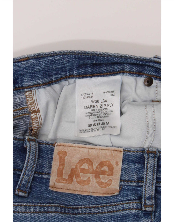 Lee Daren Jean slim vieilli avec braguette zippée pour homme W36 L34 Bleu coton