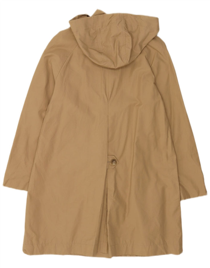 Marks & Spencer Manteau imperméable à capuche pour femme UK 12 en coton beige moyen