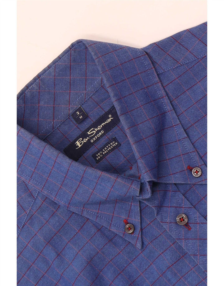 Ben Sherman Chemise Homme Bleu Moyen Carreaux Coton