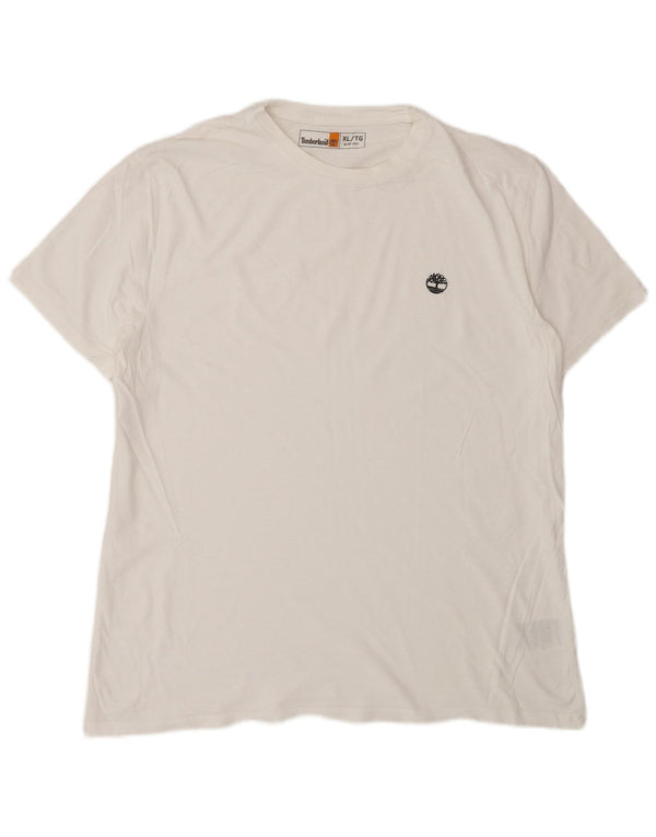 Timberland T-Shirt Slim Fit Homme Blanc XL Coton