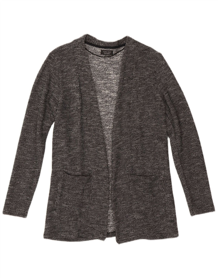 Zara Homme Cardigan Pull Petit Noir Moucheté Coton