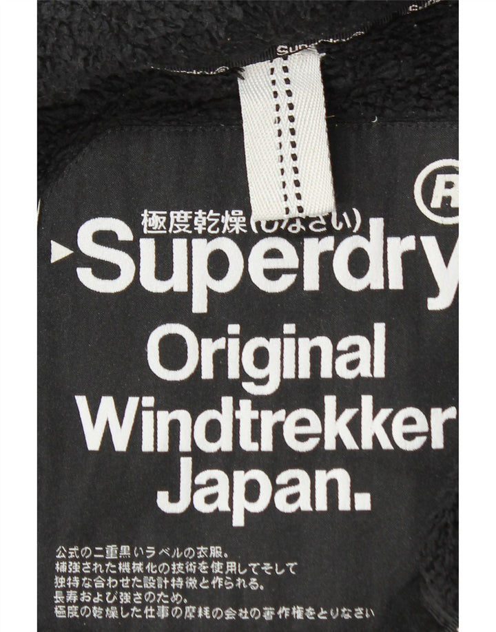SUPERDRY Veste coupe-vent Windtrekker pour hommes UK 46 3XL Noir Polyester
