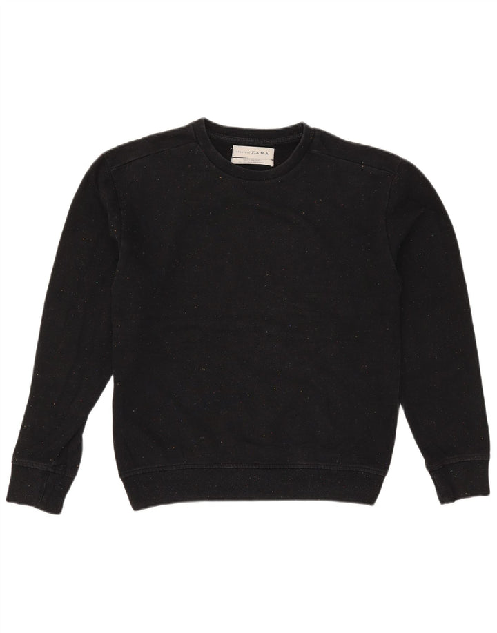 Zara Homme Sweatshirt Jumper Petit Noir Moucheté