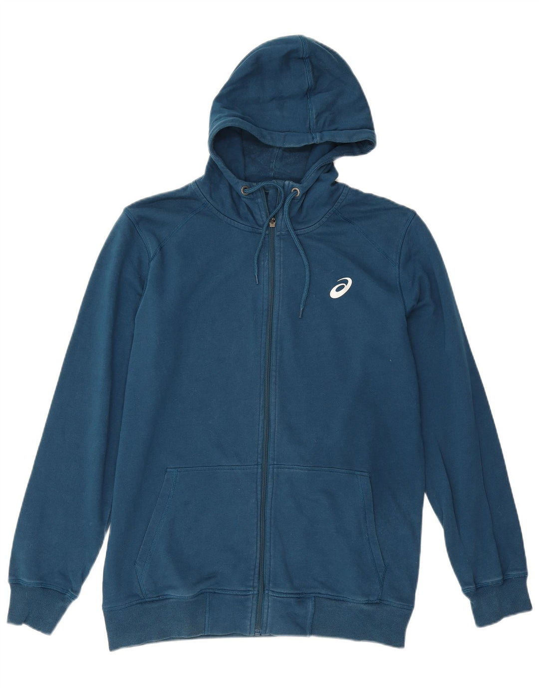 Asics Pull à capuche zippé pour homme Grand coton bleu marine