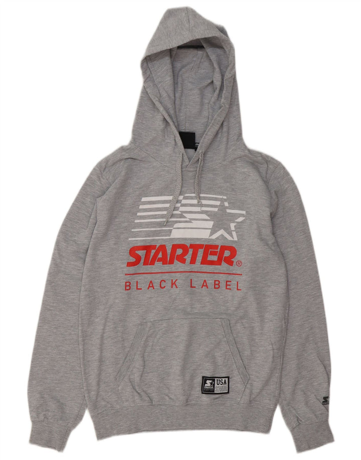 Starter Pull à Capuche Graphique Homme Gris Moyen Coton