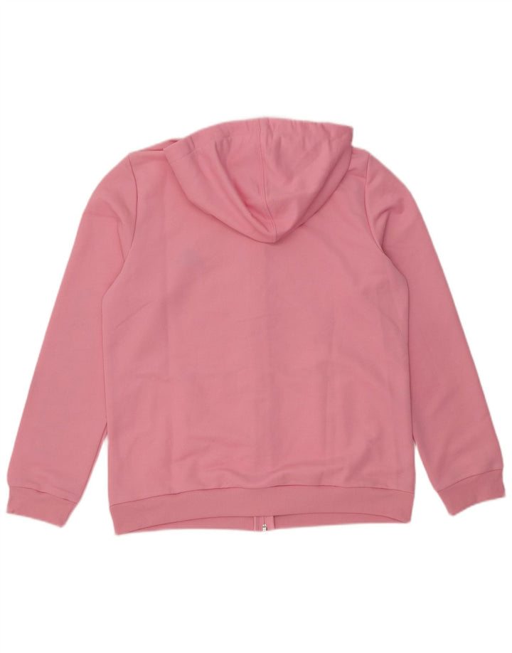 ADIDAS Pull à capuche zippé graphique pour femmes UK 20/22 XL Rose Polyester