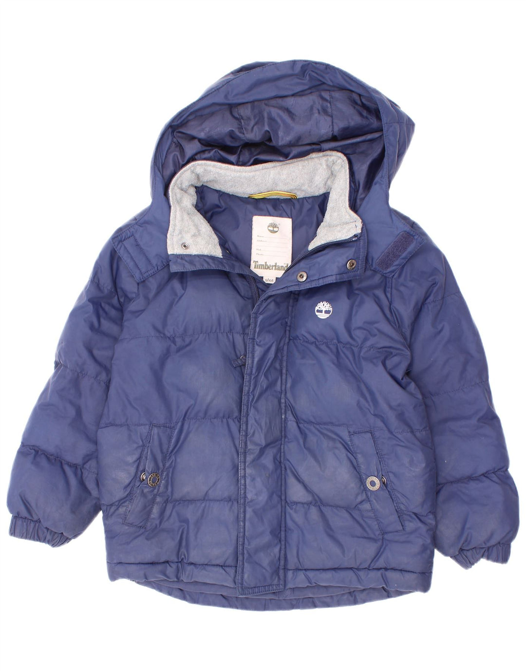Timberland Veste matelassée à capuche pour garçon 4-5 ans Bleu marine Polyester
