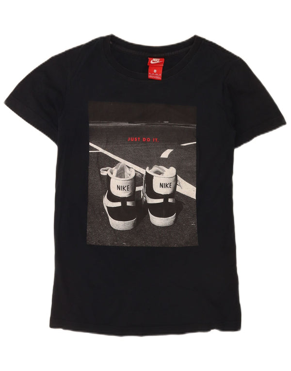 Nike Mens Graphic T-Shirt Top XS Bleu Marine Coton