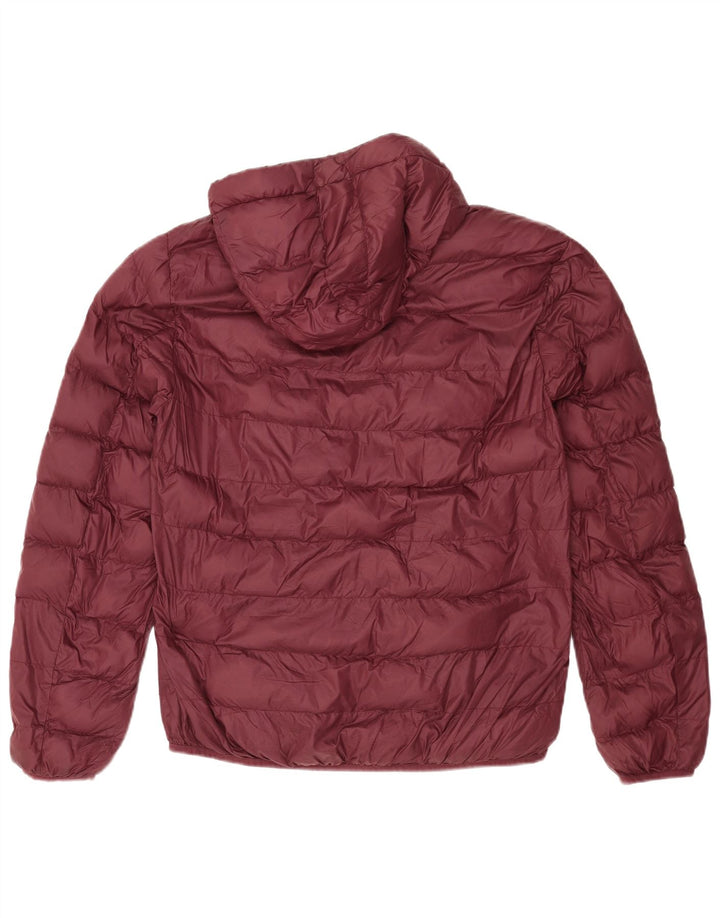 Lyle & Scott Veste rembourrée à capuche pour homme UK 40 Large Maroon Nylon