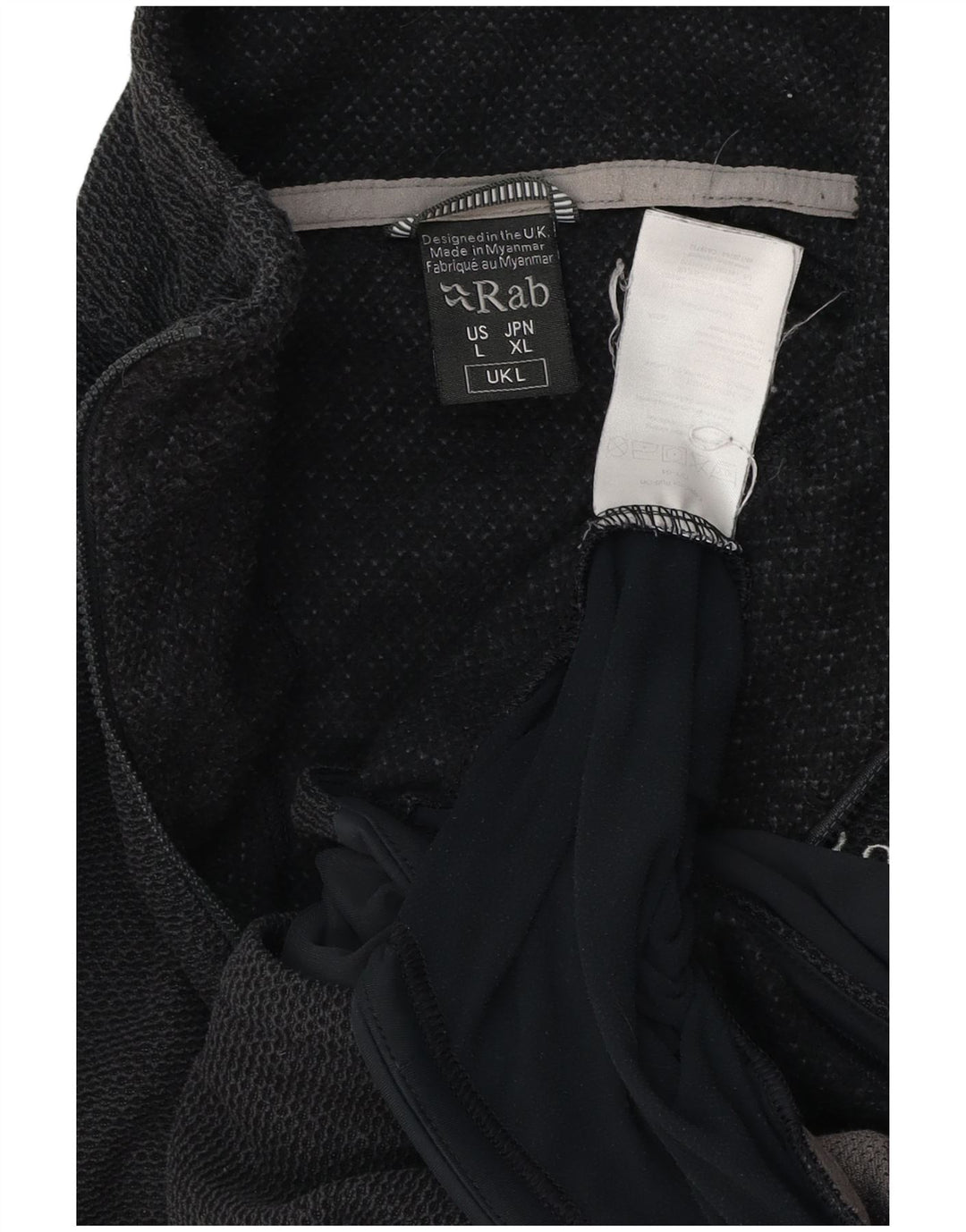 RAB Sweat-shirt à col zippé pour homme en polyester color block Noir Taille L