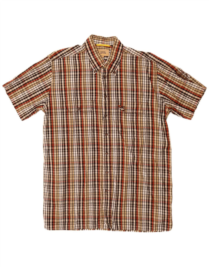 CAMEL ACTIVE Chemise à Manches Courtes Homme Grand Carreau Multicolore Coton