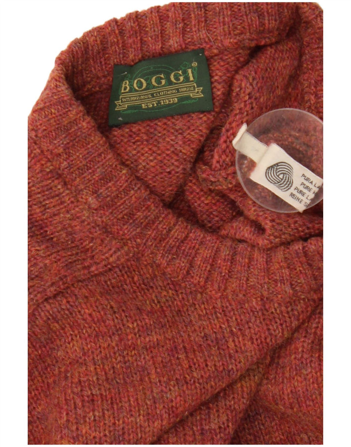 Boggi Pull à col rond pour homme en laine marron moyen
