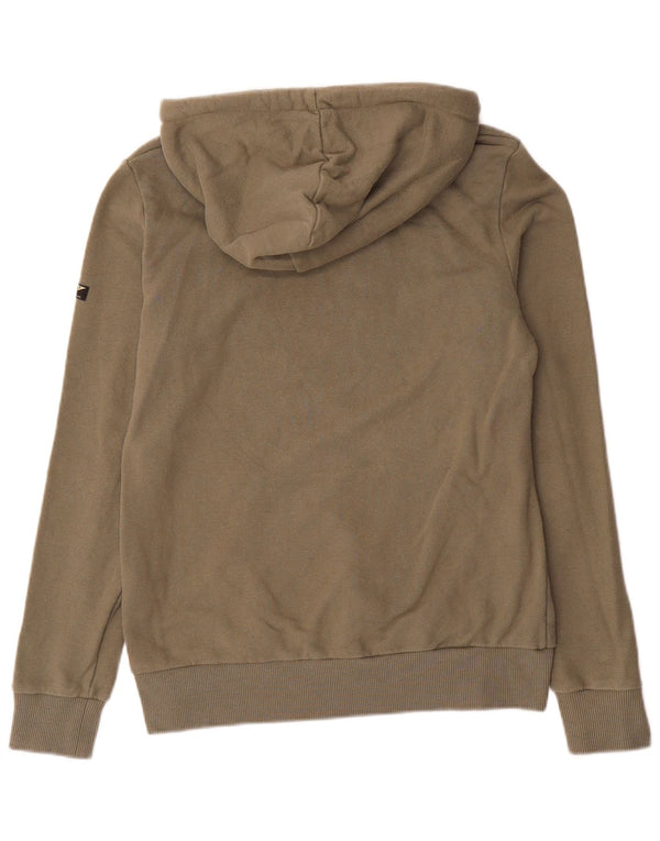 Superdry Pull à capuche surdimensionné graphique pour femme UK 10 Petit coton kaki