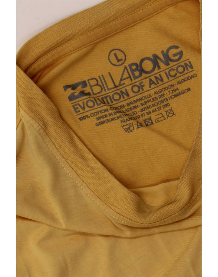 Billabong T-Shirt Homme Top Large Jaune Coton