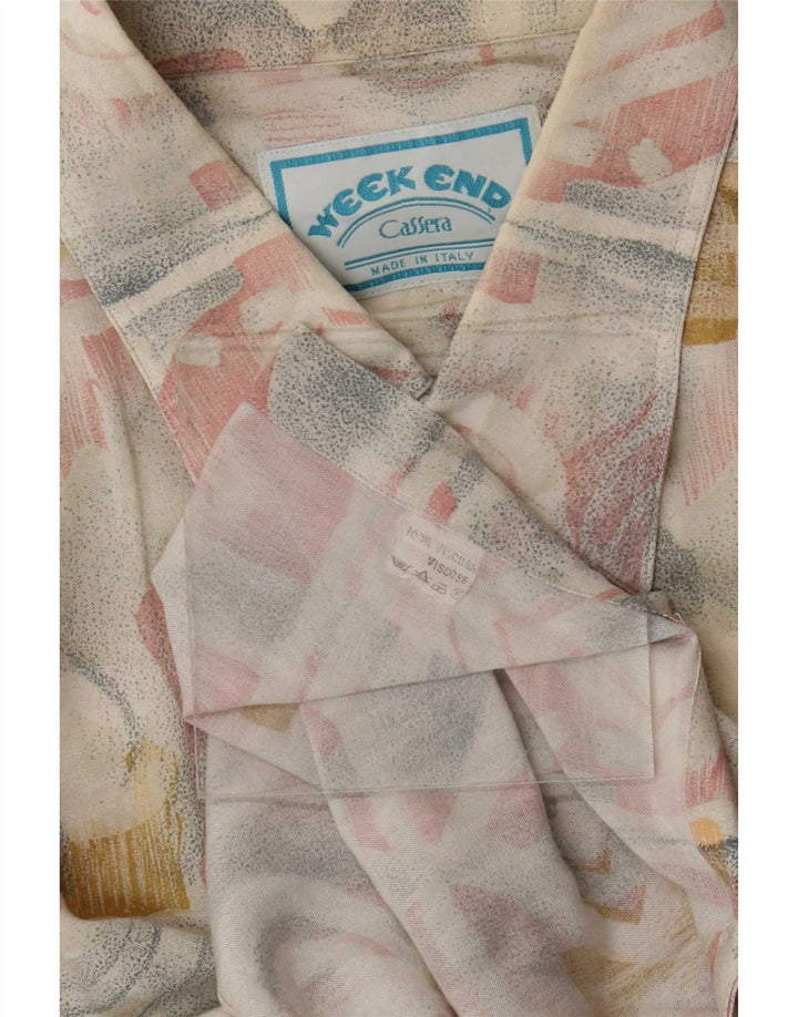 Cassera Chemise à Manches Courtes Homme Multicolore Géométrique Viscose