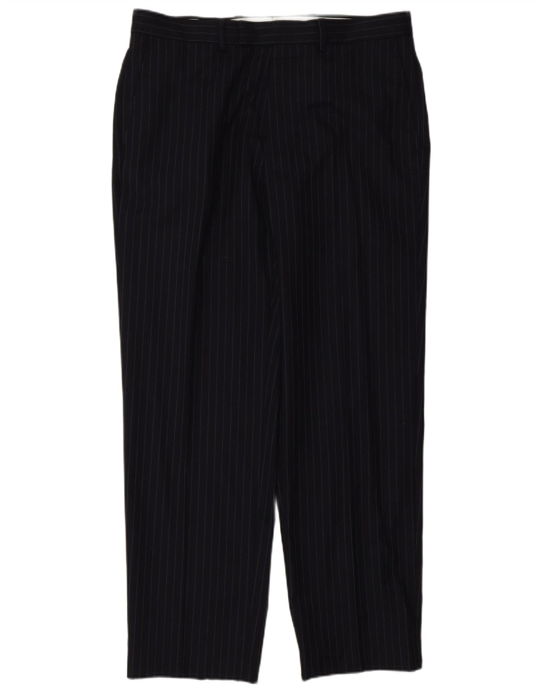 Marks & Spencer Pantalon de costume coupe classique pour homme W34 L31 Bleu marine rayé
