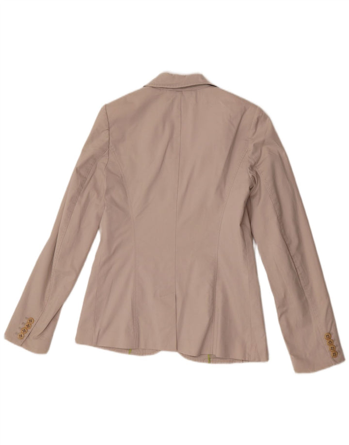 Tommy Hilfiger Veste blazer à 2 boutons pour femme UK 8 Petit coton blanc cassé