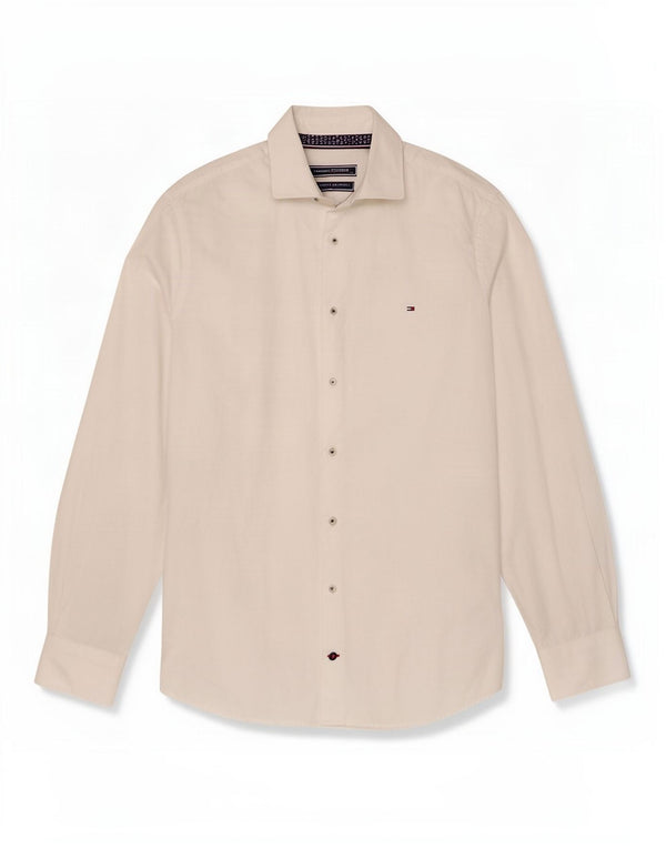Tommy Hilfiger Chemise slim fit pour homme Taille 39 15 1/2 Coton blanc moyen