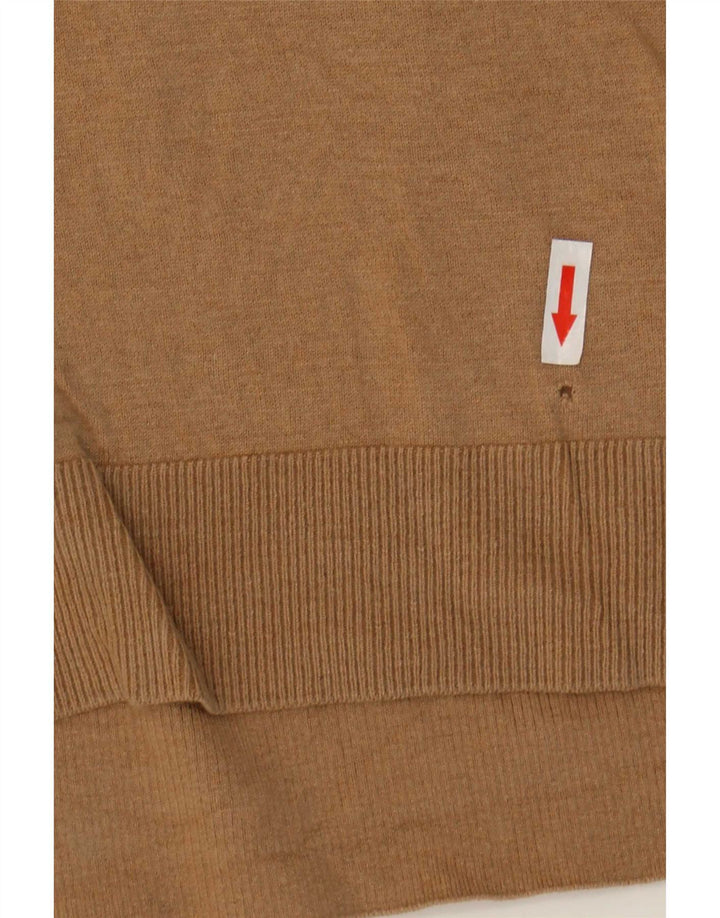 Massimo Dutti Pull col V pour femme UK 12 Laine beige moyen