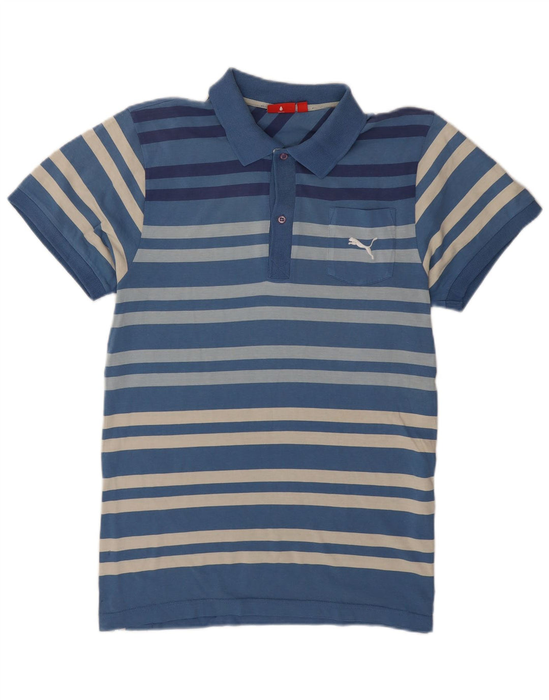 Puma Polo Homme Bleu Moyen Rayé