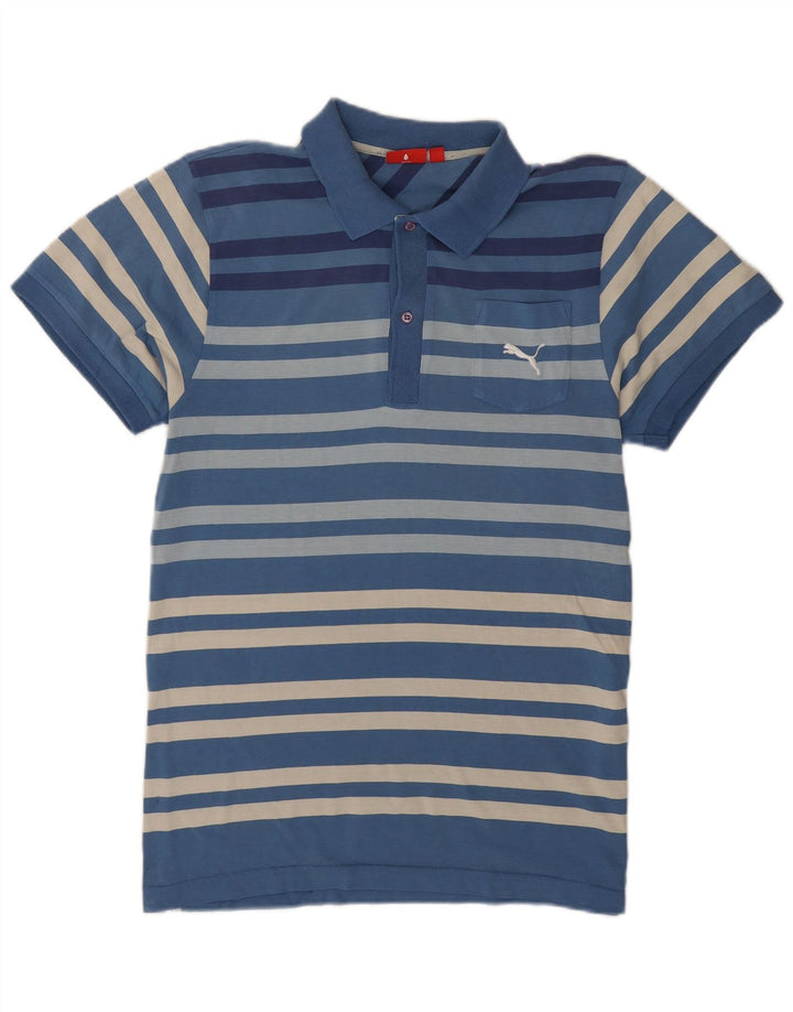 Puma Polo Homme Bleu Moyen Rayé