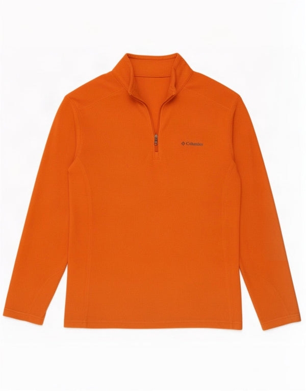 Columbia Pull Polaire à Col Zippé Homme Orange Moyen Polyester