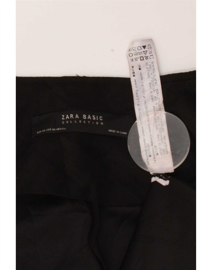 Zara Veste blazer ouverte surdimensionnée à manches 3/4 pour femme UK 6 XS Noir Polyester