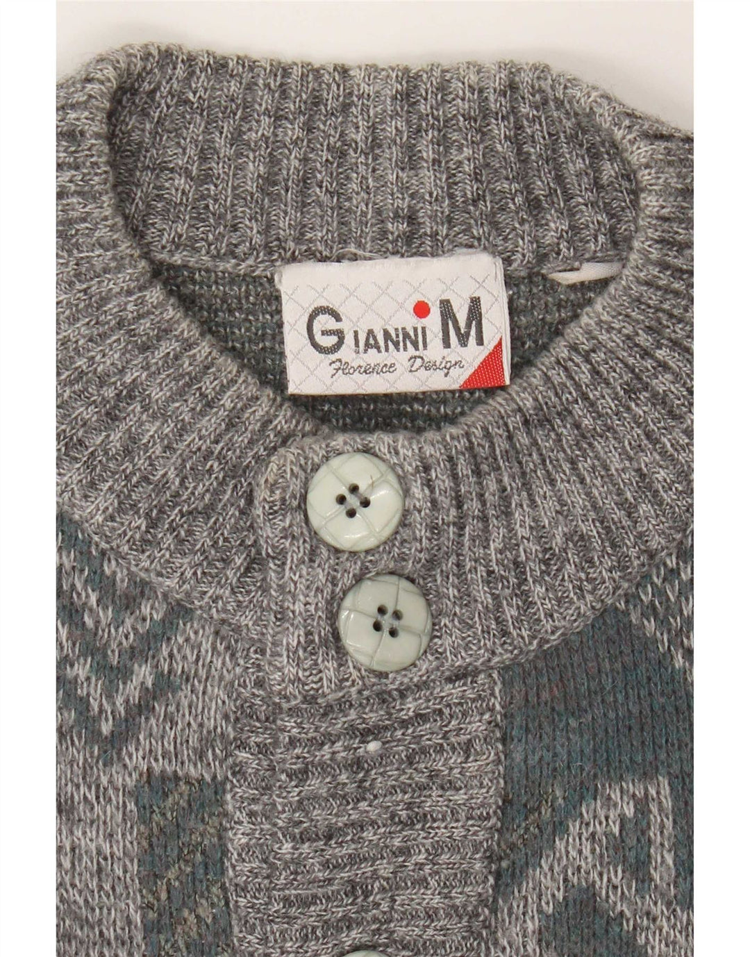 Gianni Cardigan coupe ample pour homme gris moyen géométrique